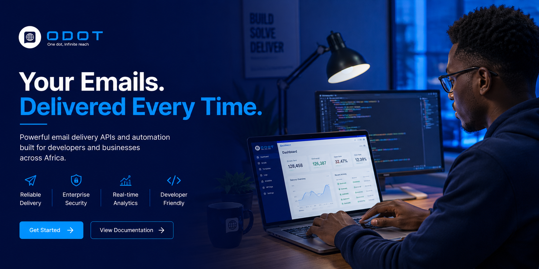 Your emails, delivered every time — email delivery APIs and automation built for developers across Africa
