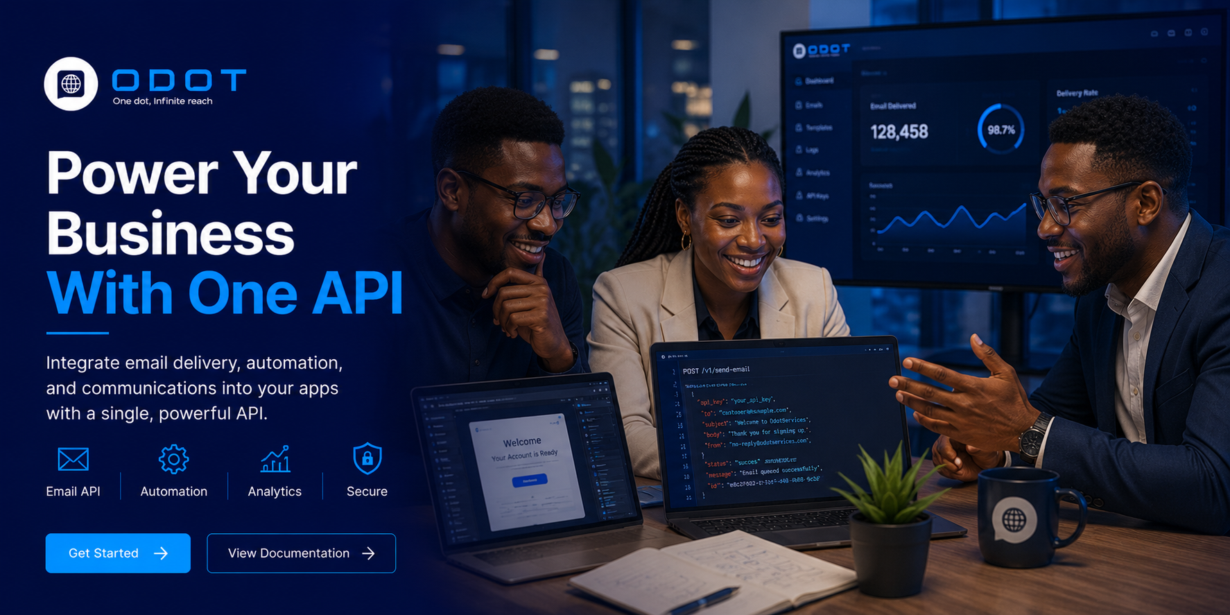 Power your business with one API — integrate email delivery, automation and communications into your apps